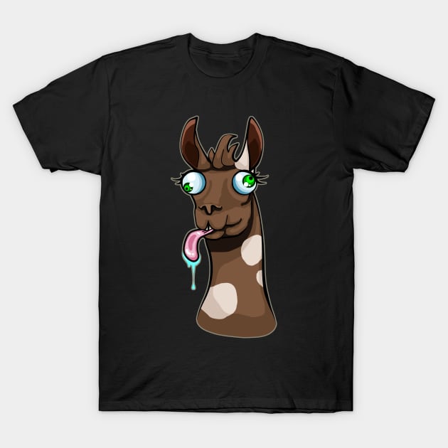 Goofy Llama T-Shirt by ChePanArt